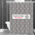 Шторка для ванни з поліестеру водонепроникна Bathlux 180x180 см з кільцями, фіранка для ванної кімнати