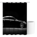 Шторка для ванни з поліестеру водонепроникна Bathlux 180x180 см з кільцями, фіранка для ванної кімнати