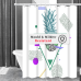 Шторка для ванни з поліестеру водонепроникна Bathlux 180x180 см з кільцями, фіранка для ванної кімнати