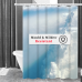 Шторка для ванни з поліестеру водонепроникна Bathlux 180x180 см з кільцями, фіранка для ванної кімнати