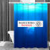Шторка для ванни з поліестеру водонепроникна Bathlux 180x180 см з кільцями, фіранка для ванної кімнати