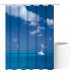 Шторка для ванни з поліестеру водонепроникна Bathlux 180x180 см з кільцями, фіранка для ванної кімнати