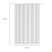 Шторка для ванни з поліестеру водонепроникна Bathlux 180x180 см з кільцями, фіранка для ванної кімнати