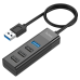 USB HUB HOCO HB25 4 in 1 Type-C to USB 3.0 + USB 2.0х3 Розгалужувач для ноутбука Чорний