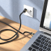 Кабель мережевий LAN RJ45 HOCO US02 5М, інтернет кабель універсальний Чорний