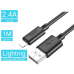 USB Кабель HOCO X88 USB - Lightning для телефону, ноутбука, пк 1М Чорний