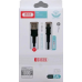 Кабель для заряджання та синхронізації USB XO NB-Q166 5A USB - Type-C 1М Чорний