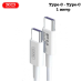 Кабель швидкого заряджання та синхронізації USB XO NB-Q190A Type-C - Type-C 1М Білий