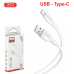 Кабель для заряджання та синхронізації USB XO NB212 USB - Type-C 1М Білий