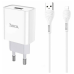 СЗУ зарядний пристрій HOCO C81A 1USB/2.1A з кабелем для заряджання USB - Lightning Білий