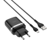 СЗУ зарядний пристрій HOCO C12Q Smart QC3.0 1USB/3A з кабелем для заряджання USB - MicroUSB, Чорний