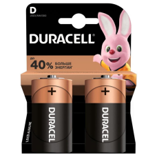 Батарейка Duracell Alkaline LR20 (Type D), лужна, 2 шт., 89ггн/шт