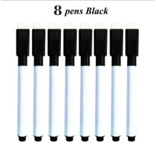 Набір 8шт чорних маркерів з магнітом для магнітної дошки