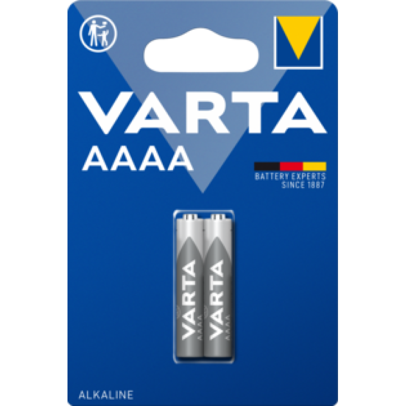 Батарейка Varta Alkaline АААA (LR61), 1.5V, лужна, 2 шт.