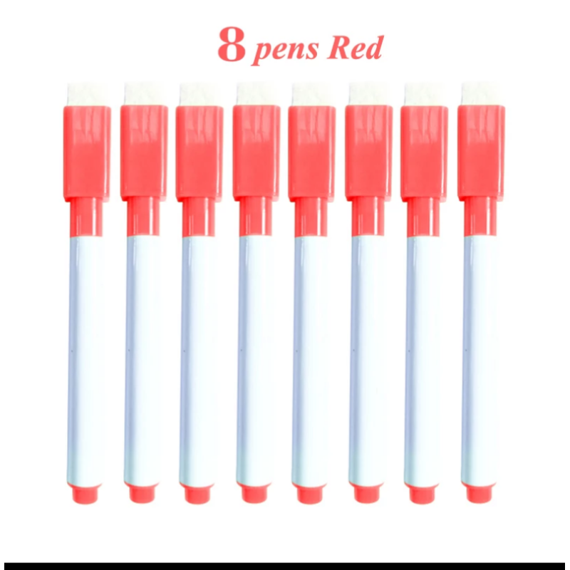 Набір 8шт  ЧЕРВОНІ маркери для магнітної дошки з магнітом