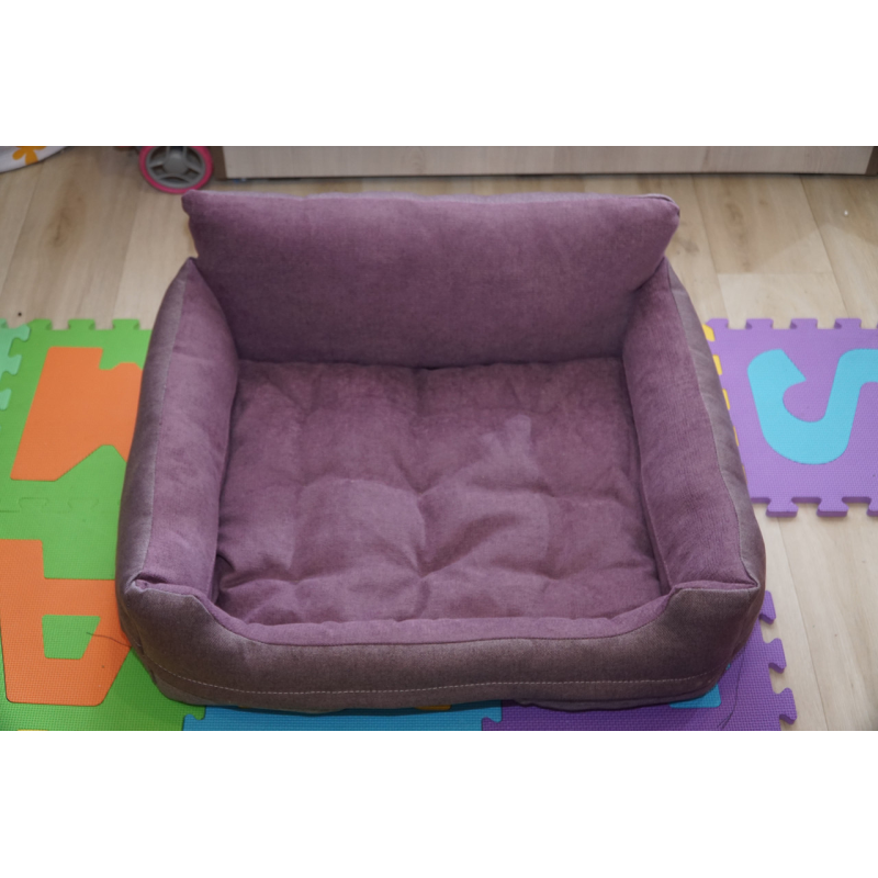 М“яке місце лежанка ліжко (50*40см, на блискавках в бортах) для кота собаки з меблевої тканини