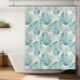 Шторка для ванни з поліестеру водонепроникна Bathlux 180x180 см з кільцями, фіранка для ванної кімнати