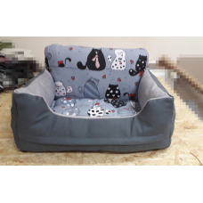 М“яке місце лежанка ліжко (40*30см, на блискавках в бортах) для кота собаки з меблевої тканини