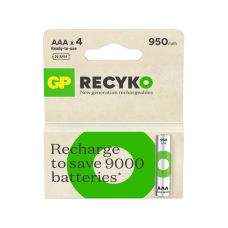 Акумулятор GP ReCyKo R03 (AАА), 950 mAh Ni-MH, 4 шт., ТІЛЬКИ ОРИГИНАЛ