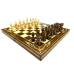 Шахова дошка для ігор 3 в 1 з натурального дерева розмір 38.5х38.5 см (L), шахи, шашки та нарди ручної роботи