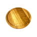 Деревʼяна тарілка з натурального дерева діаметр 25 см, висота 2 см, тарілка для закусок