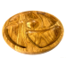 Деревʼяна тарілка з натурального дерева діаметр 25 см, висота 2 см, тарілка для закусок
