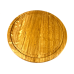 Деревʼяна тарілка з натурального дерева діаметр 25 см, висота 2 см, тарілка для закусок