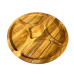 Деревʼяна тарілка з натурального дерева діаметр 30 см, висота 2 см, тарілка для закусок