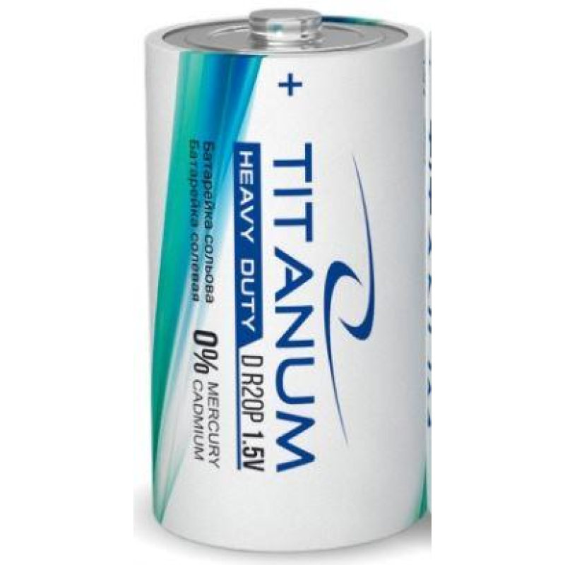 Батарейка TITANUM (Videx) R20 (D), сольова, 1 шт.