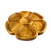 Деревʼяна тарілка з натурального дерева діаметр 25 см, висота 2 см, тарілка для закусок
