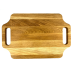 Деревʼяна тарілка прямокутна з натурального дерева для закусок, закусочна тарілка 44х29х2,5 см