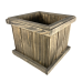 Ящик вазон садовий декоративний для квітів або для зберігання речей з натурального дерева 33х33х28,5 см