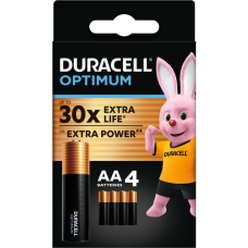 Батарейка Duracell OPTIMUM Alkaline LR6 (АА), лужна, 4 шт., ТІЛЬКИ ОРИГИНАЛ