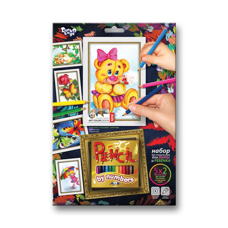 Набір для творчості “Pencil by numbers“ Ведмедик Danko Toys