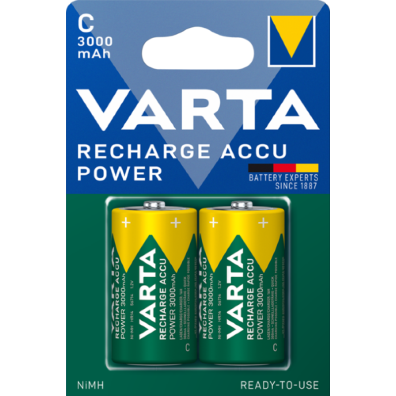Акумулятор Varta C (R14), 3000mAh Ni-MH, 2шт