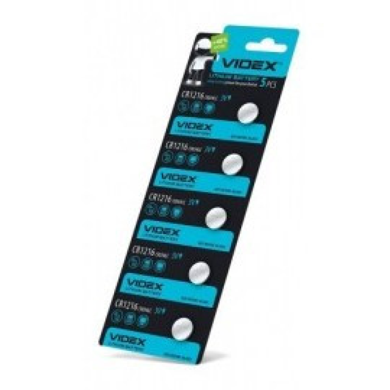 Батарейка Videx CR1216 Lithium, 3.0 V, 100 шт.