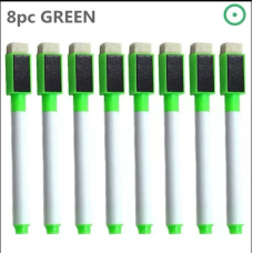 Набір 8шт ЗЕЛЕНІ маркери для магнітної дошки з магнітом