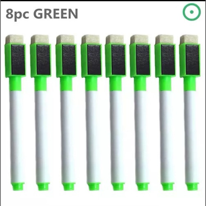 Набір 8шт ЗЕЛЕНІ маркери для магнітної дошки з магнітом