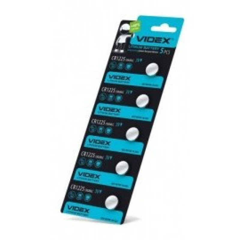 Батарейка Videx CR1225 Lithium, 3.0 V, 5 шт.