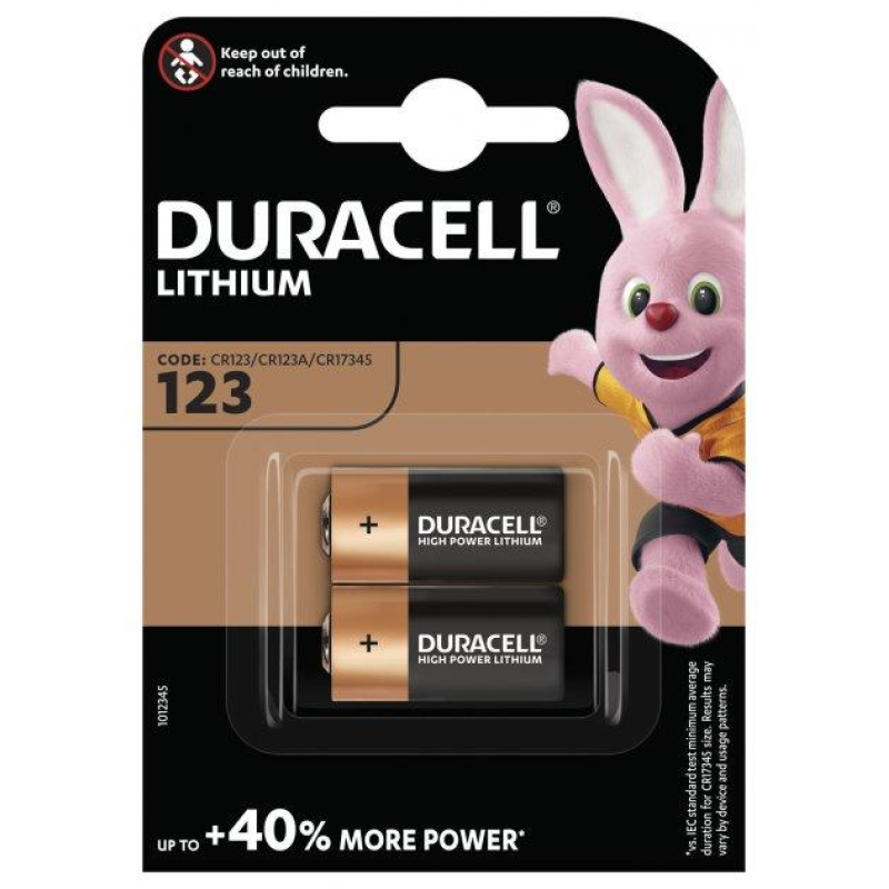 Батарейка літієва Duracell CR123a (123) Lithium, 3.0 V, 10 шт., ТІЛЬКИ ОРИГИНАЛ