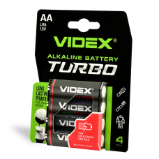 Батарейка Videx Turbo Alkaline LR6 (АА), лужна, 1 шт.