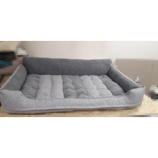 М“яке місце лежанка ліжко (100*60см, на блискавках в бортах) для кота собаки з меблевої тканини