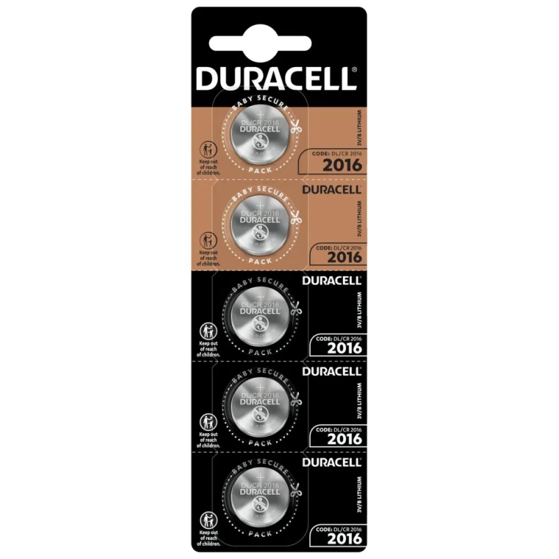 Батарейка Duracell CR2016 Lithium, 3.0 V, 5 шт., 43 грн/шт, ТІЛЬКИ ОРИГИНАЛ
