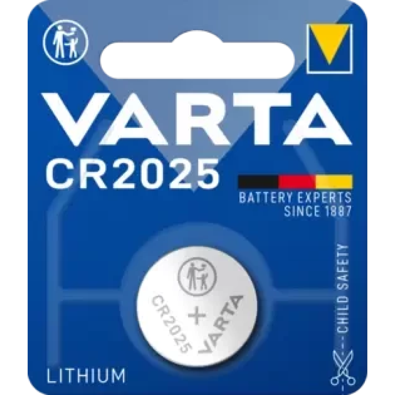 Батарейка Varta CR2025 Lithium, 3.0 V, 1 шт.