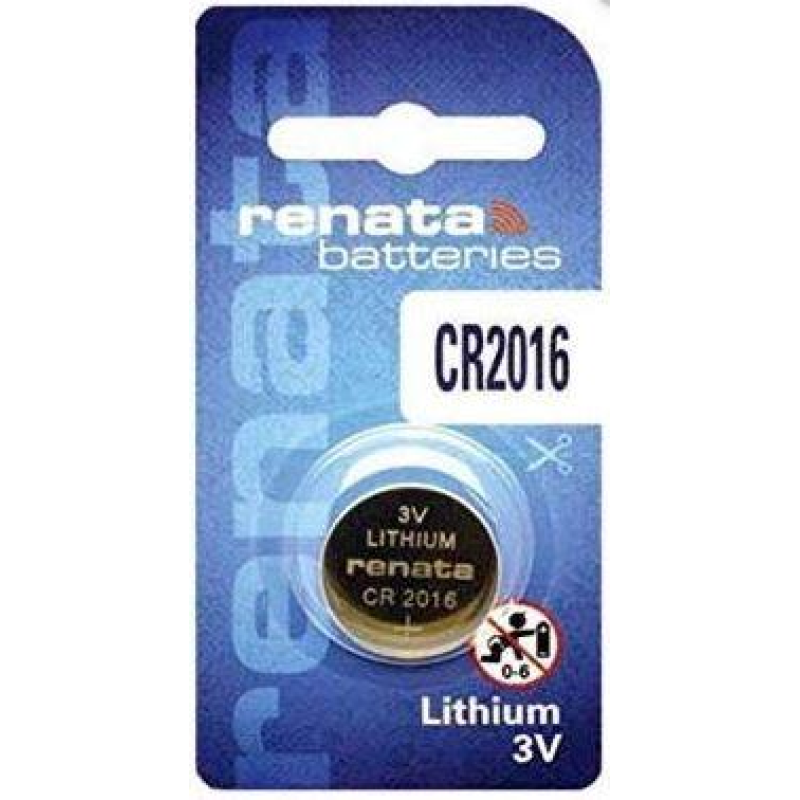 Батарейка Renata CR2016 Lithium, 3.0V, 1шт