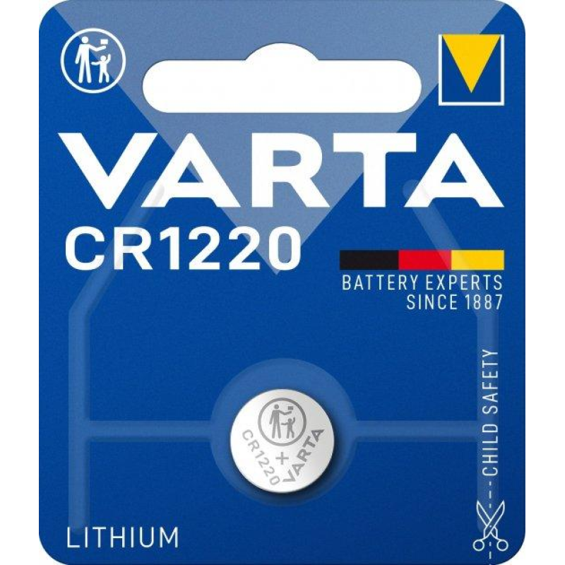 Батарейка Varta CR 1220 Lithium, 3.0V, 1шт