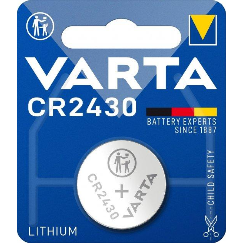 Батарейка Varta CR 2430 Lithium, 3.0 V, 1 шт.