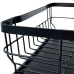 Сушарка на кухню для посуду з нержавіючої сталі, настільна, стелаж для сушіння посуду під мийку, чорний