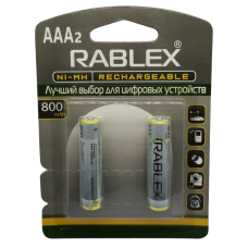 Акумулятор RABLEX R03 (AАА), 800 mAh Ni-MH, 2 шт.
