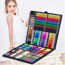 Дитячий художній набір для малювання та творчості ColorfulItaly на 258 предметів, Відеоогляд!